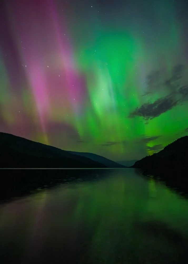 Aurora Lake Reflection