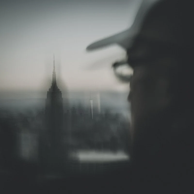 Man Overlooking New York