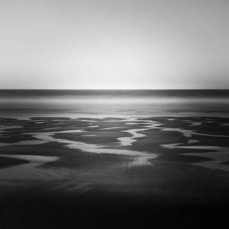 Black White Tidal Shore