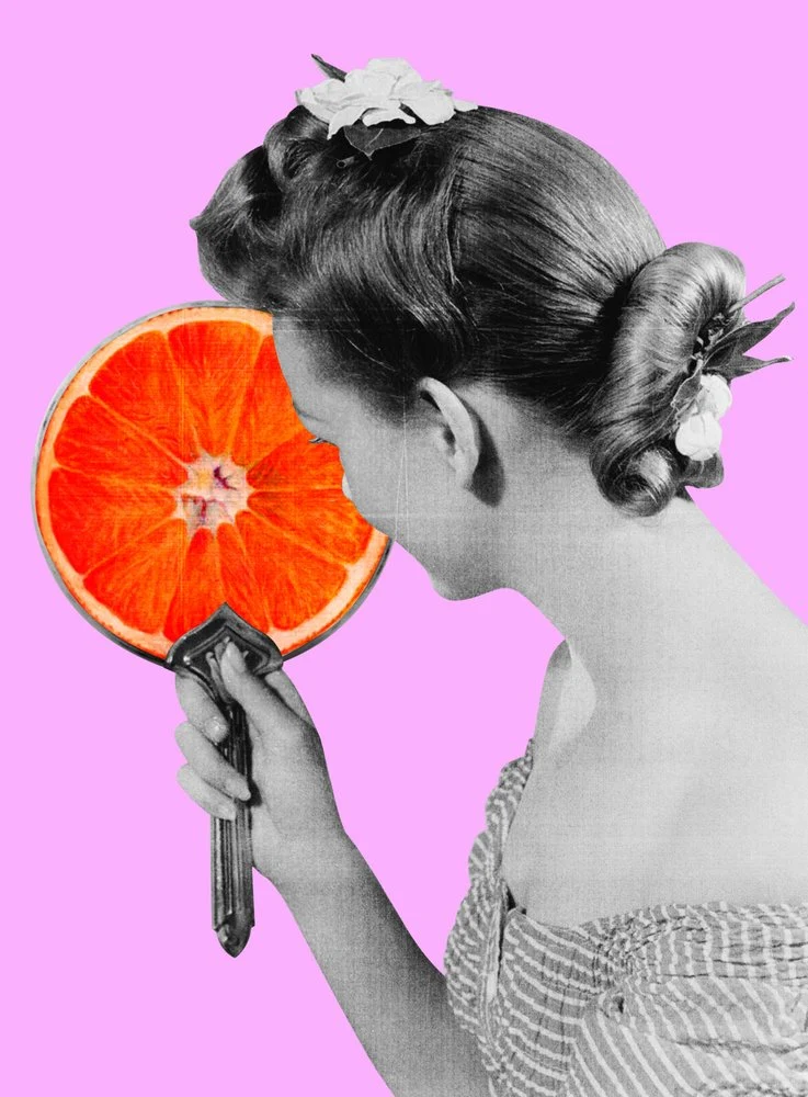 Retro Orange Mirror
