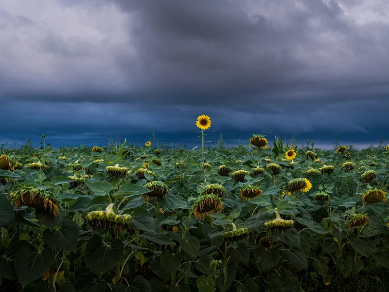 Golden Sunflower Storm