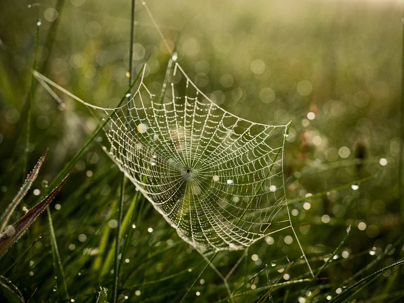 Sparkling Morning Spiderweb