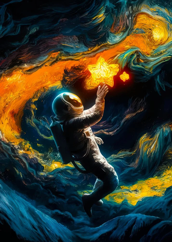 Astronaut Reaching Stars