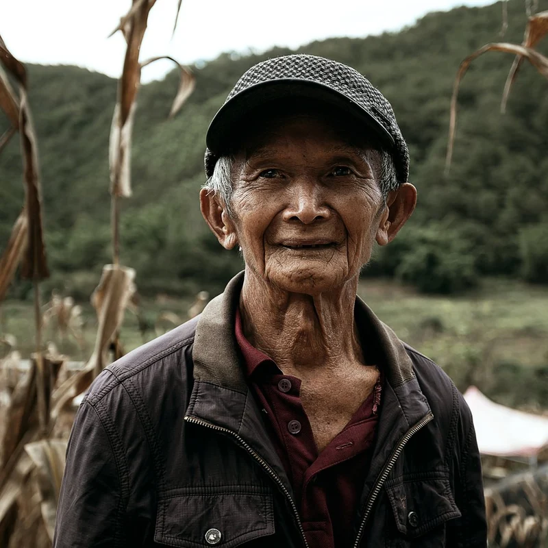 Smiling Elderly Farmer