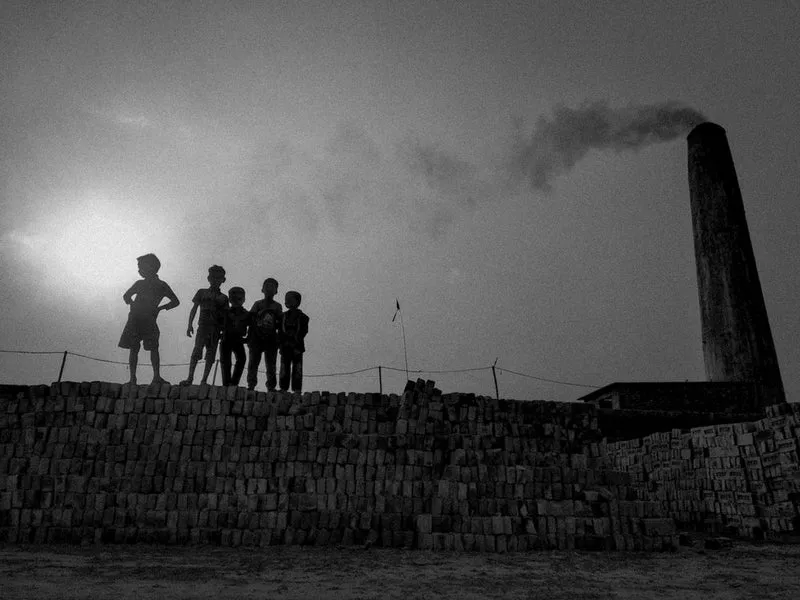 Brickyard Children Silhouette
