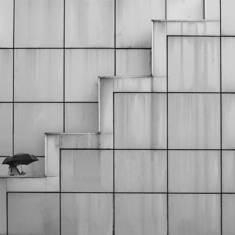 Geometric Umbrella Stairs