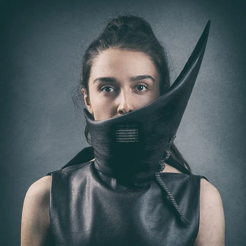 Mysterious Leather Mask Portrait