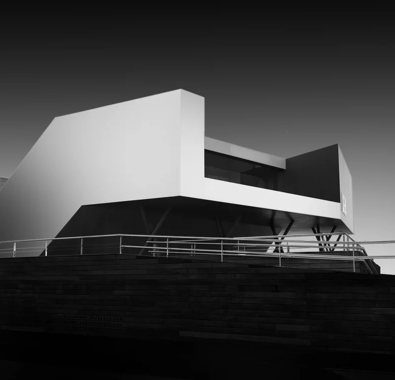Geometric White Building