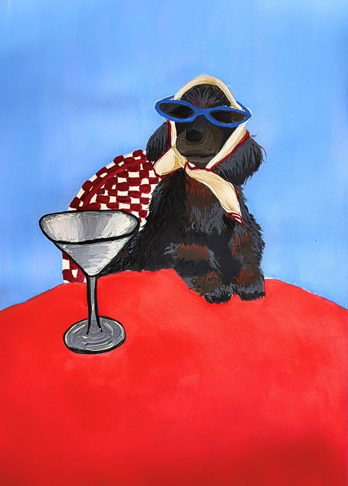 Stylish Poodle Martini