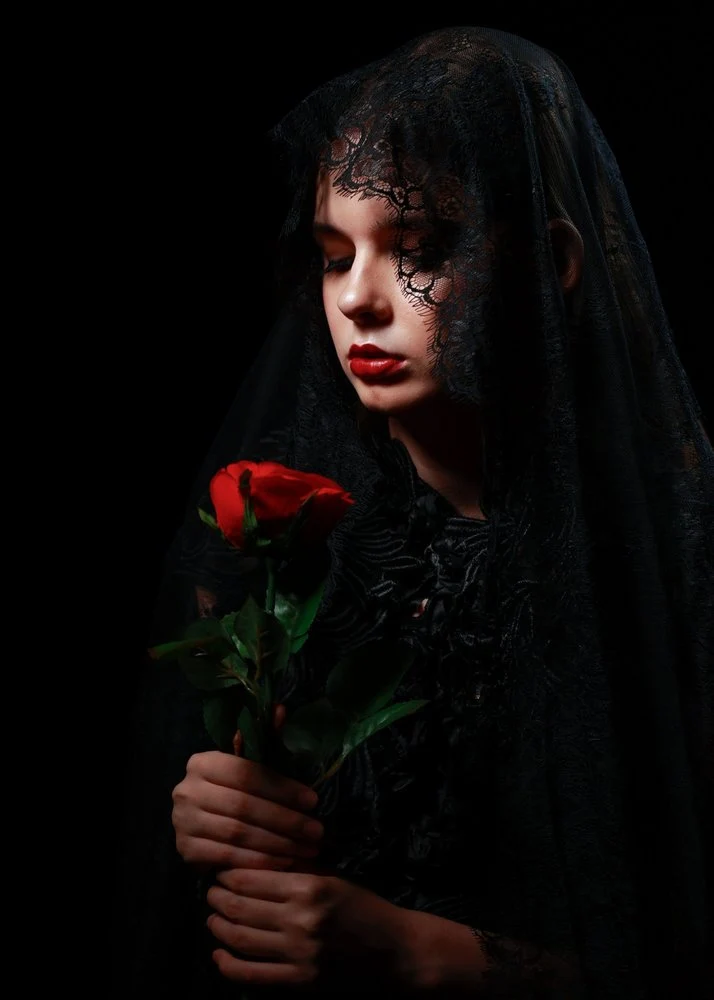 Melancholy Veiled Woman