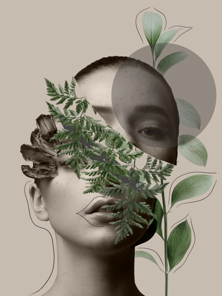 Serene Botanical Portrait