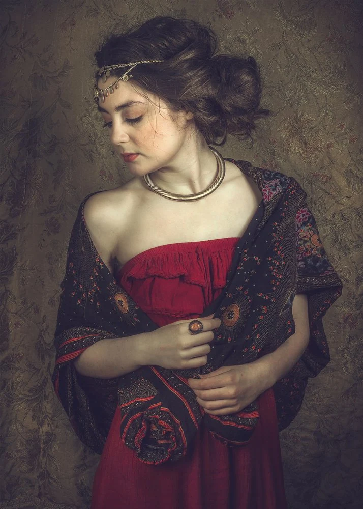 Bohemian Woman Red Dress