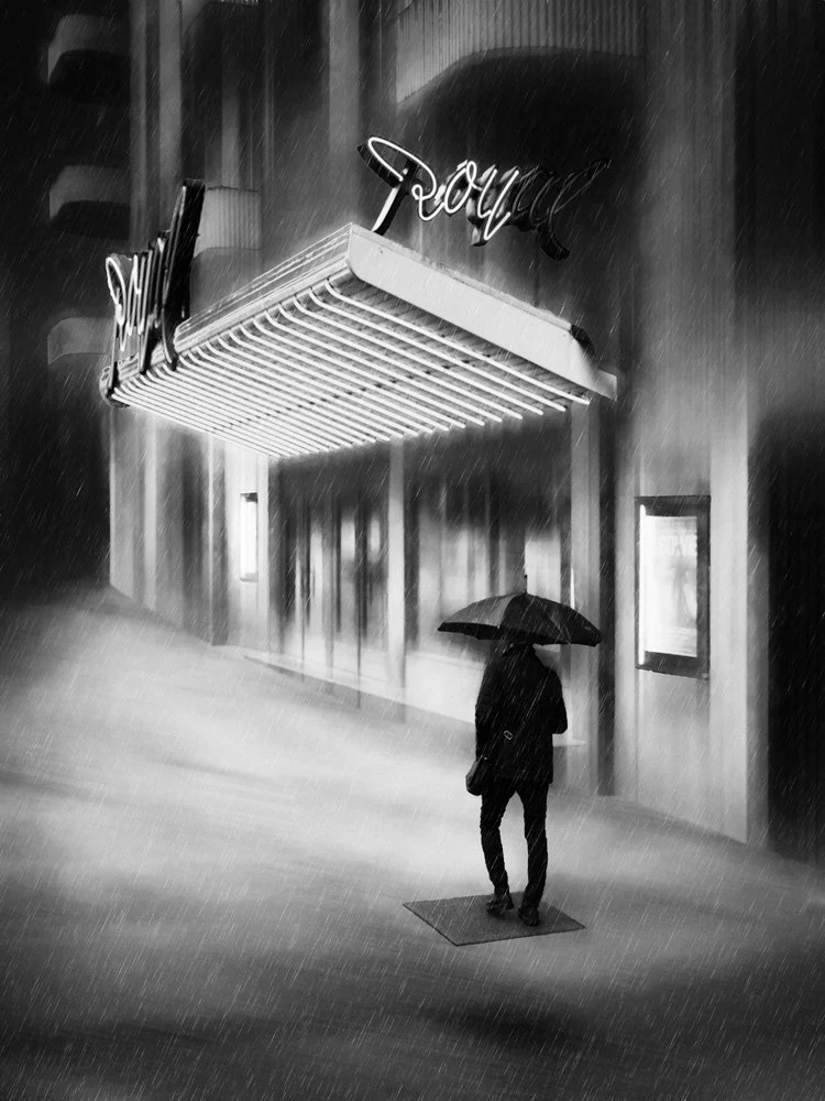 Rainy Night Neon Glow