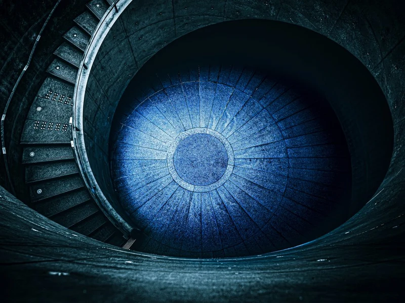 Dark Blue Spiral Descent