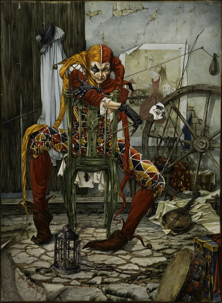 Mysterious Harlequin Character