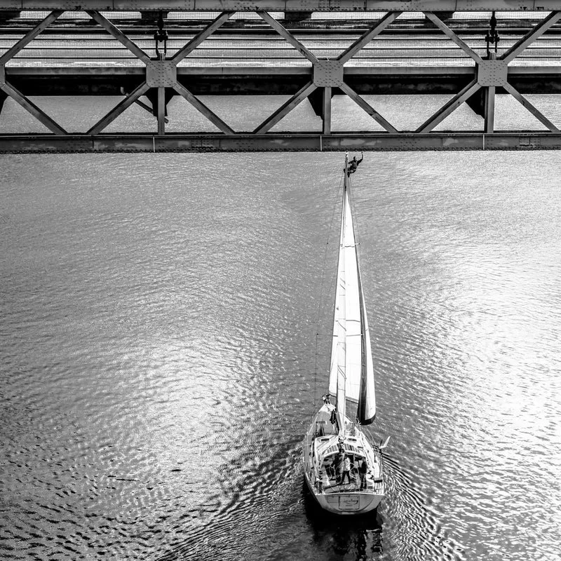 Sailing Under Bridge