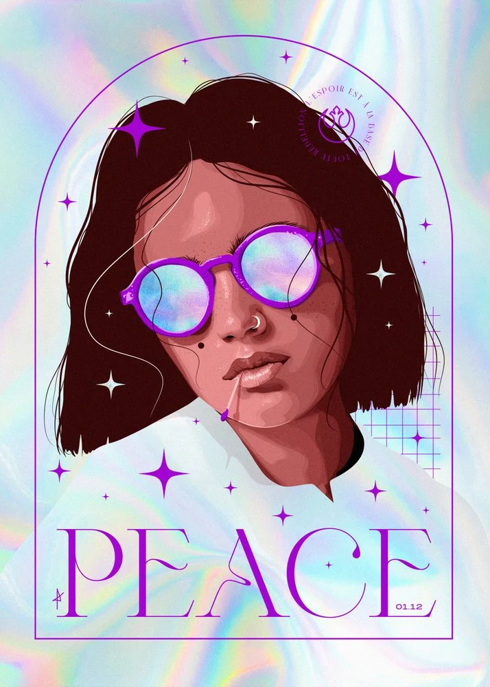 Peaceful Purple Portrait