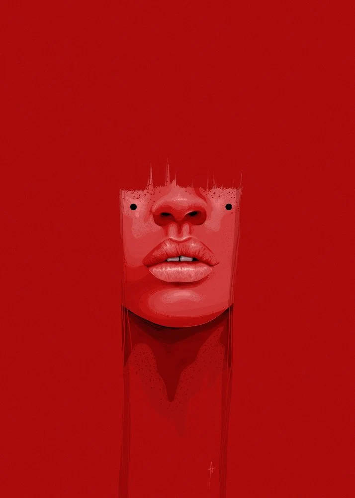 Bold Red Face