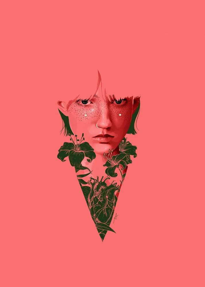 Intense Floral Heart