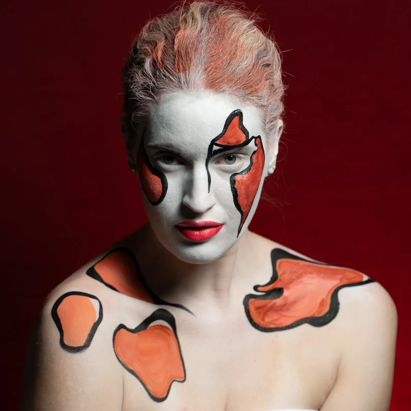 Abstract Body Paint Portrait