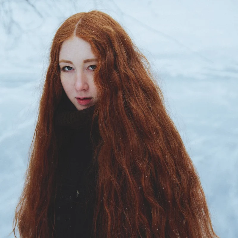 Winter Redhead Gaze