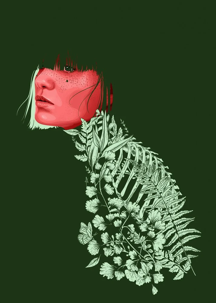 Ethereal Botanical Portrait