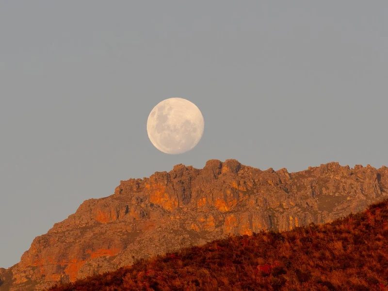 Moon Over Golden Peaks