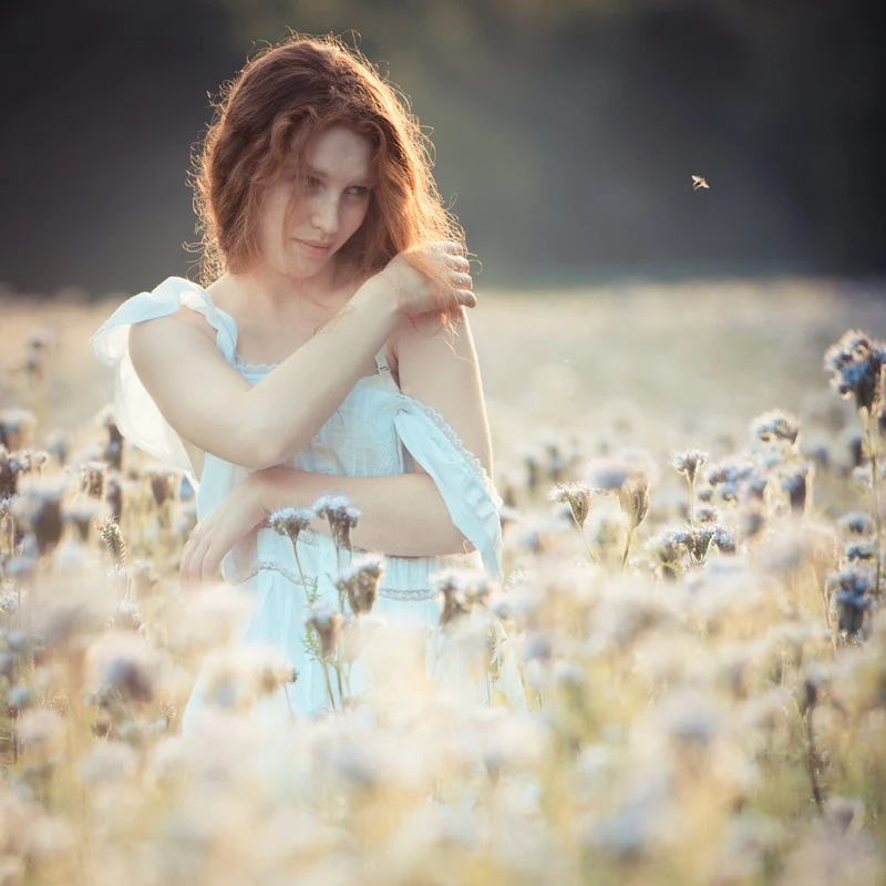 Dreamy Woman Golden Field