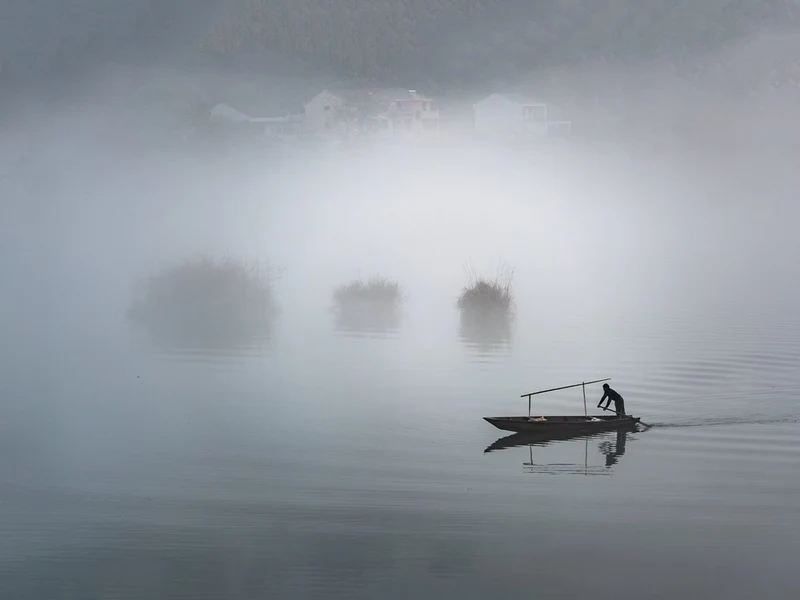 Misty Morning Boat