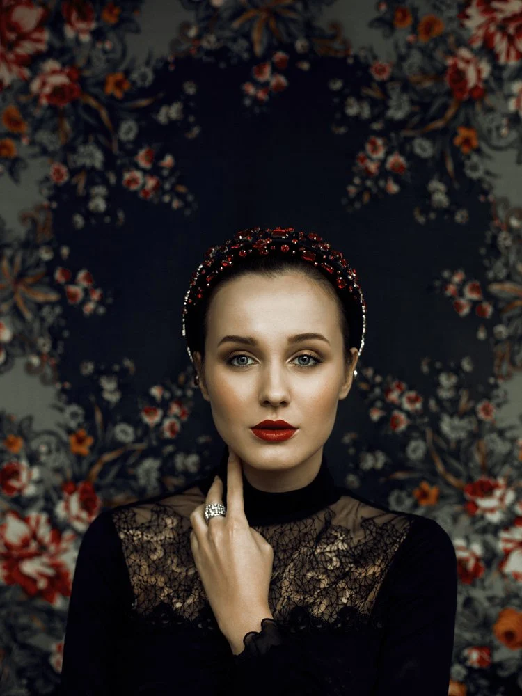 Elegant Floral Portrait