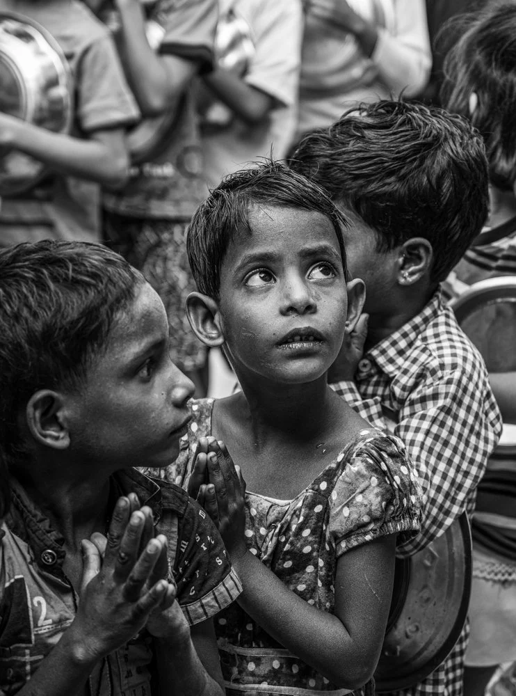 Children's Earnest Gaze