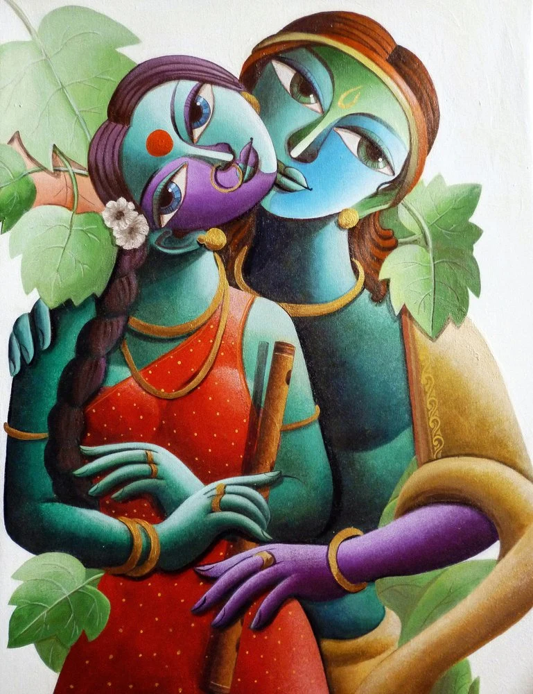 Radha Krishna Embrace