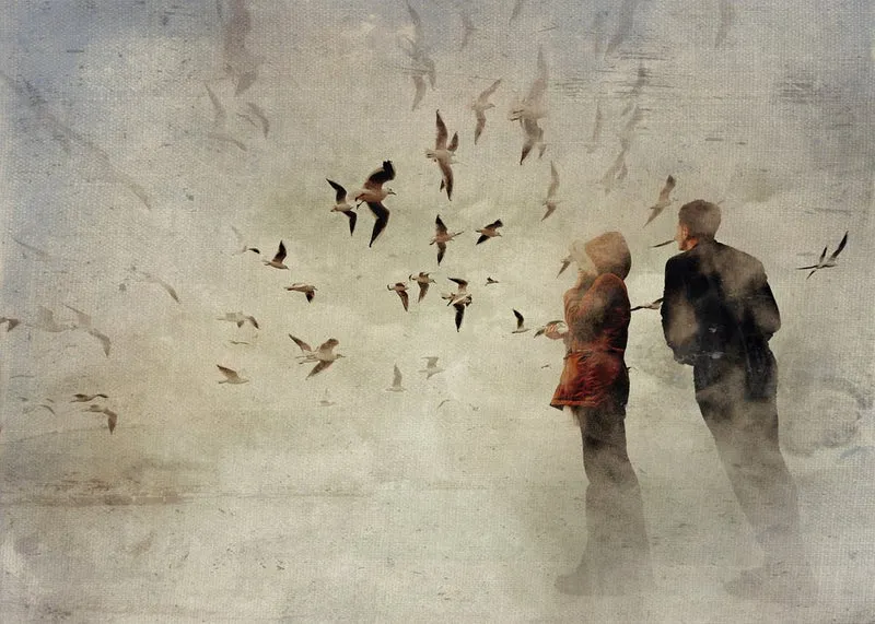 Dreamy Birds And Couple