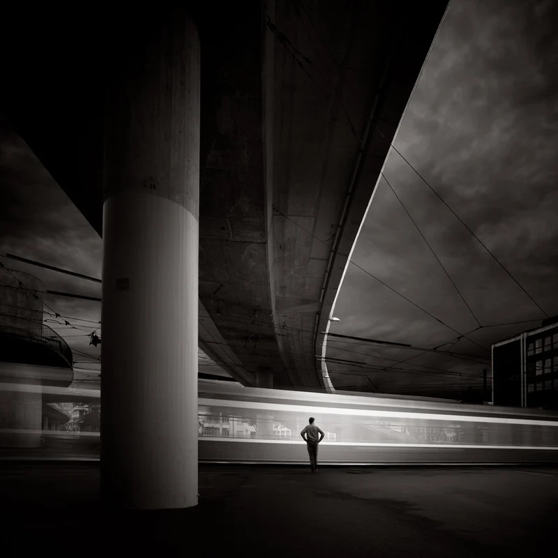 Man Beneath Moving Train