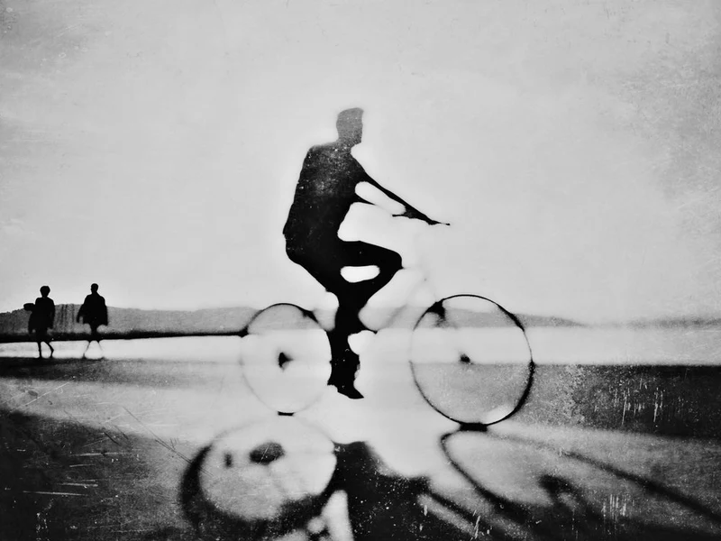 Dreamy Cyclist Silhouette