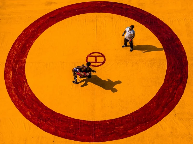 Wrestling Match Overhead