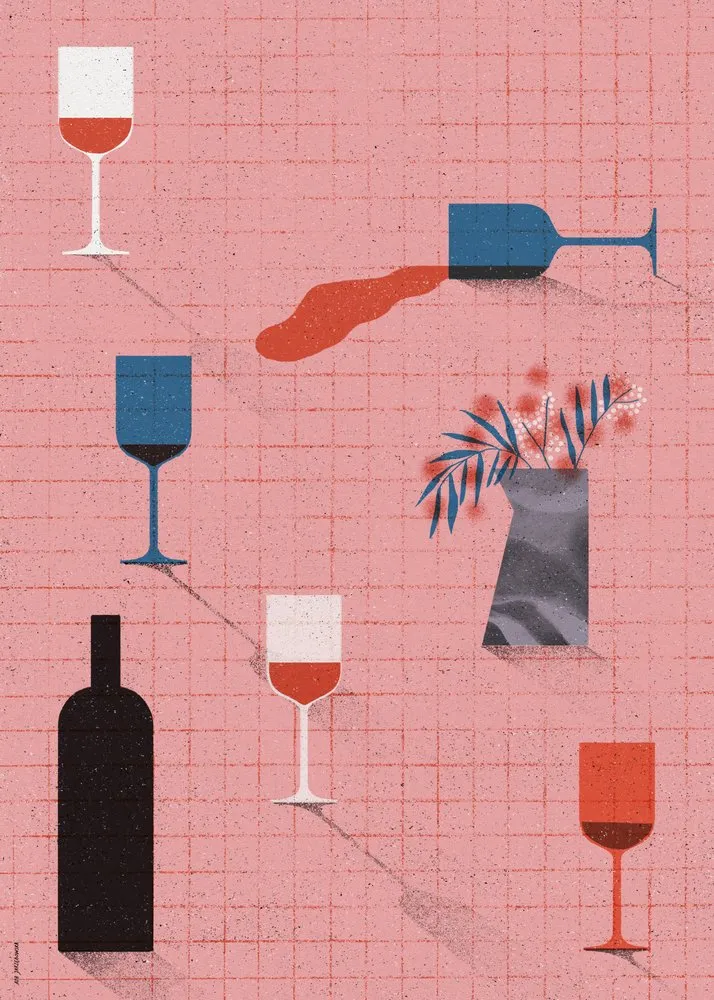 Modern Wine Still Life