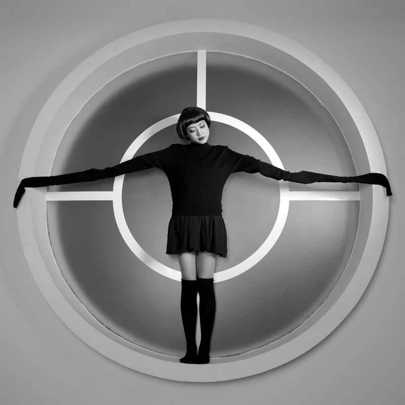Monochrome Window Woman