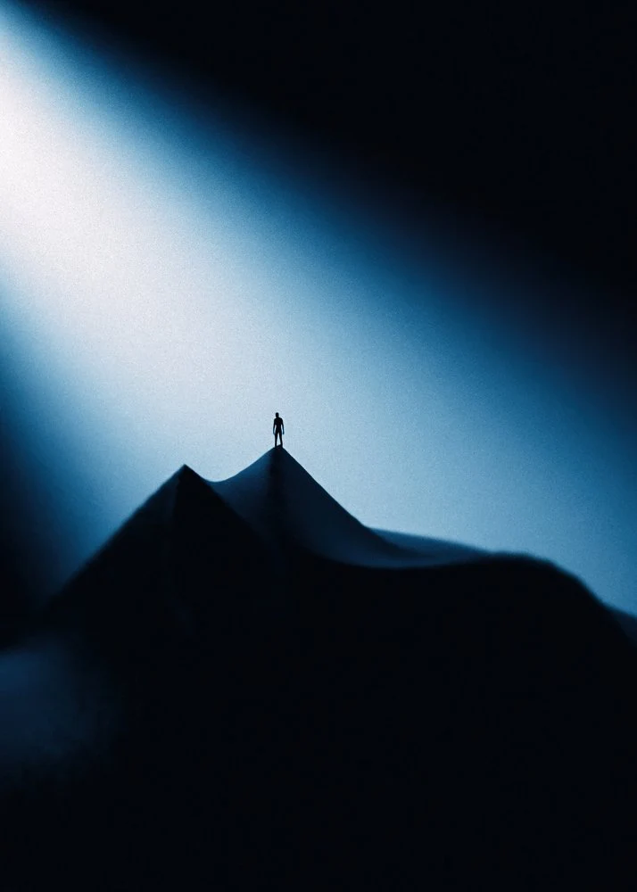 Lone Figure Mountain Light