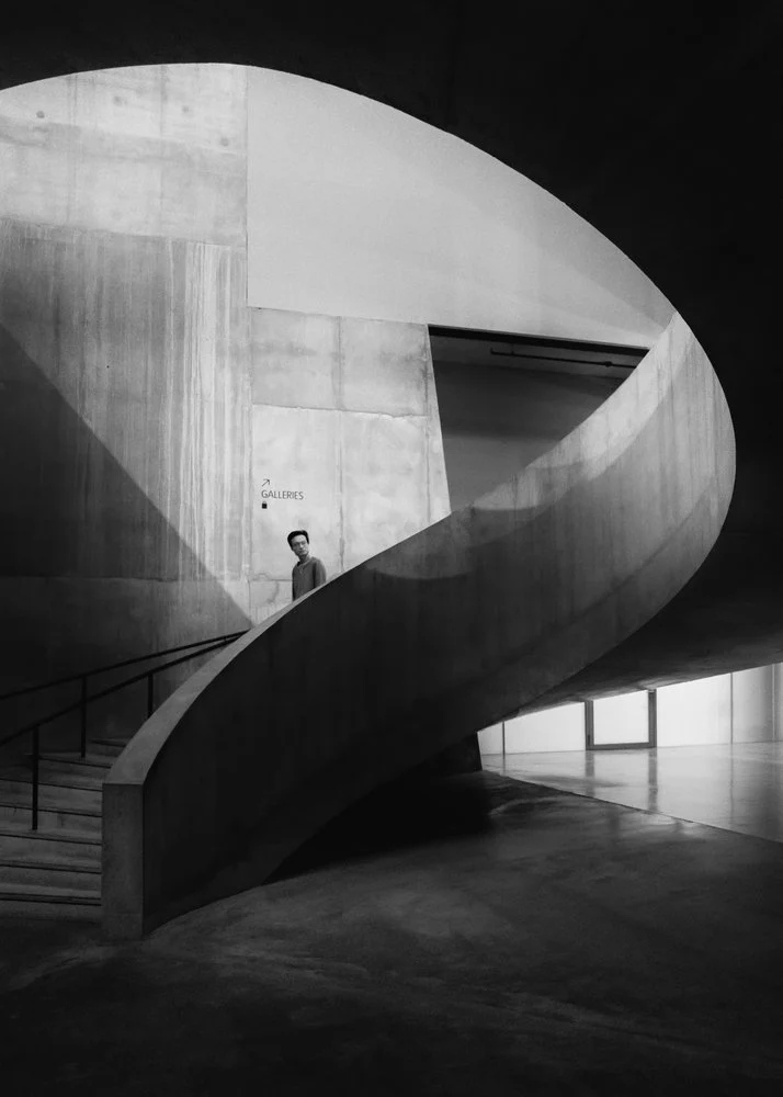Man on Spiral Stairs