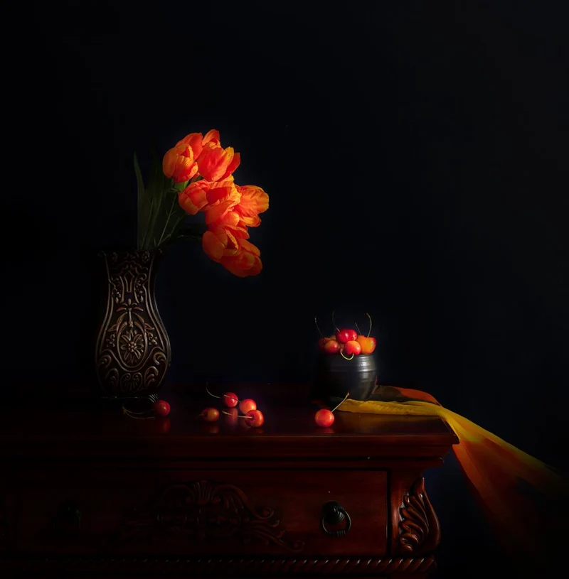 Moody Floral Still Life