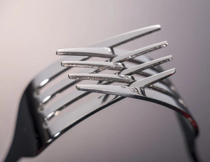 Reflective Metal Fork