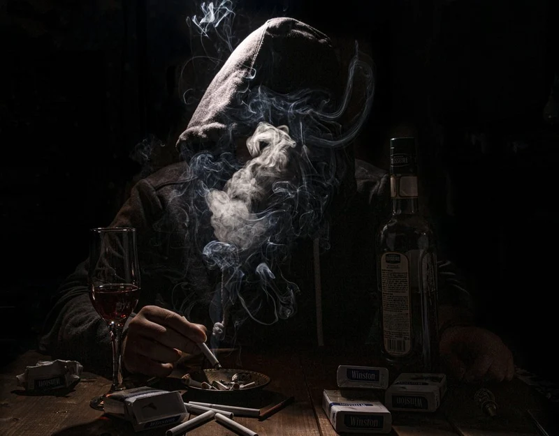 Solitary Smoke and Drink