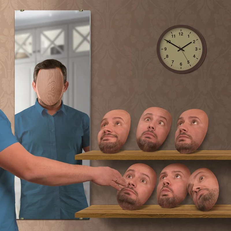 Man Choosing Faces
