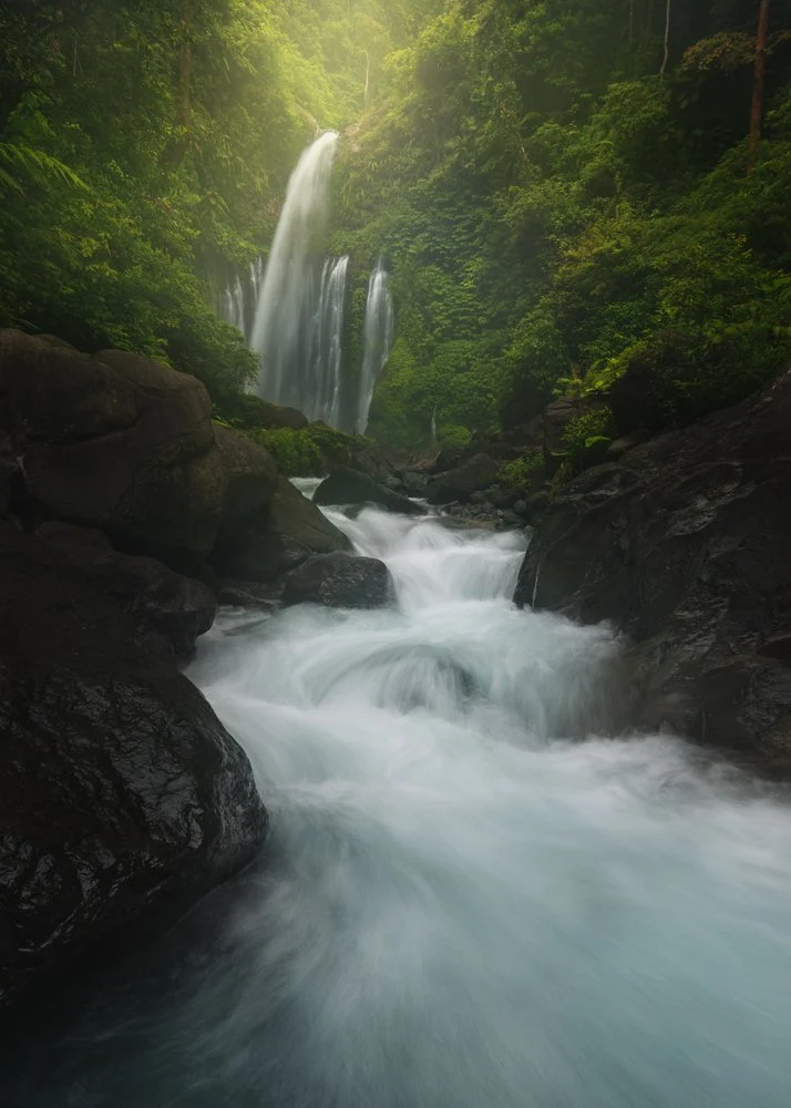 Lush Jungle Waterfall