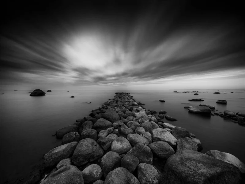 Moody Coastal Stone Path
