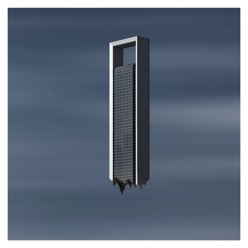 Surreal Melting Skyscraper