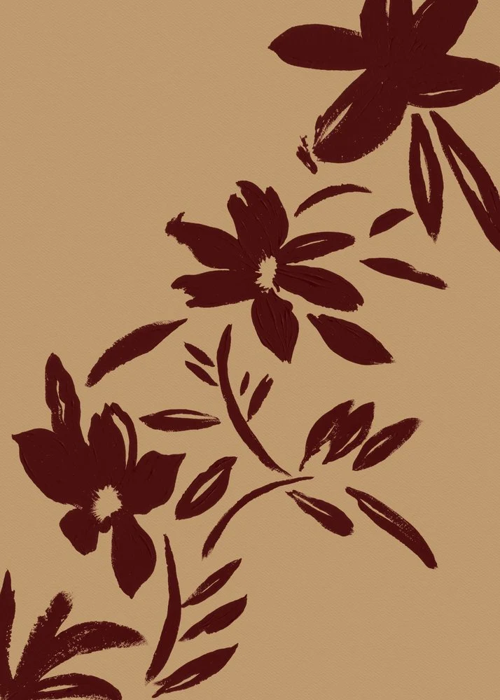 Earthy Abstract Flowers