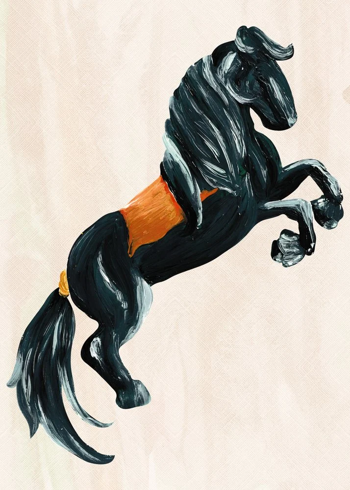 Majestic Black Horse
