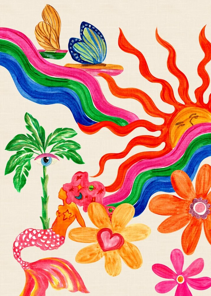 Rainbow Sun Mermaid